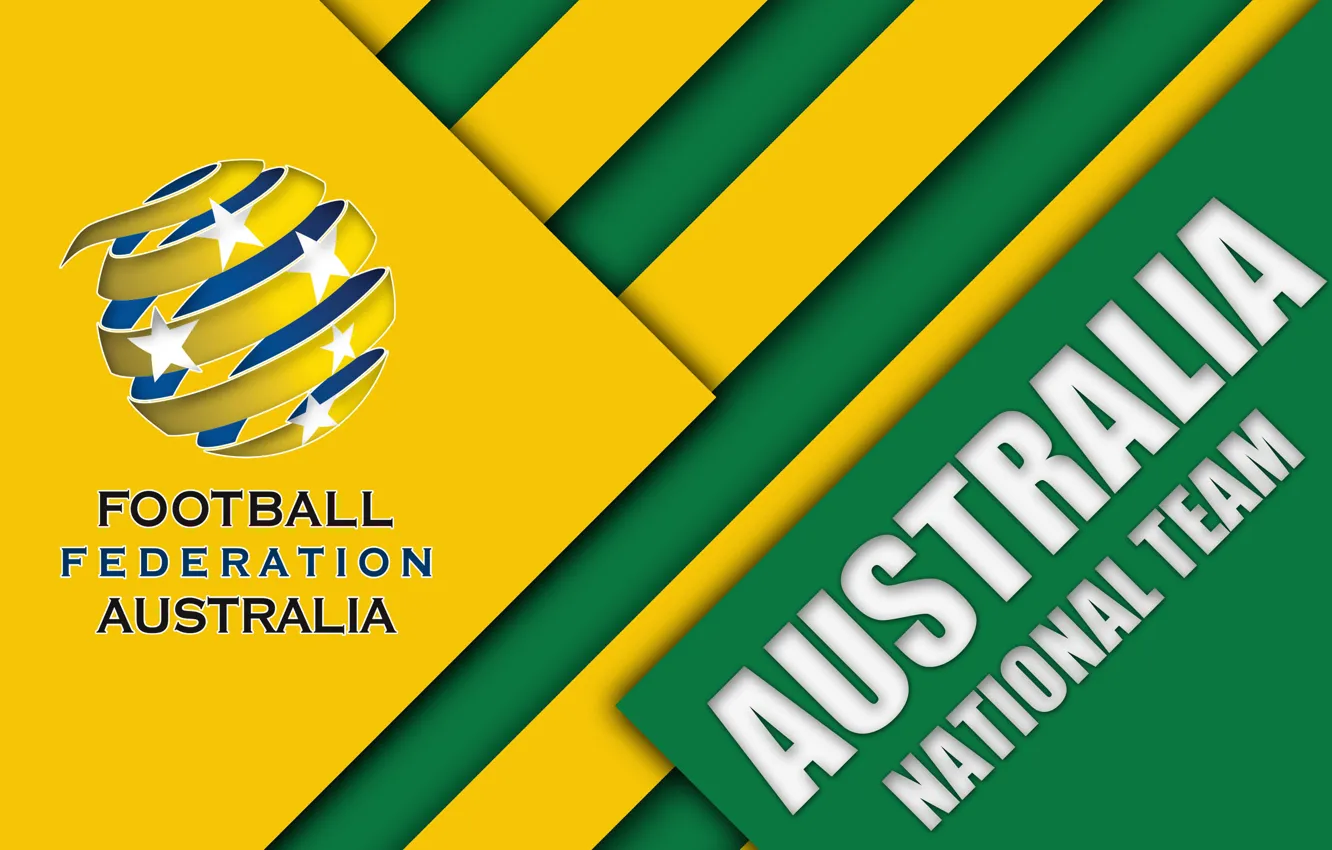 Photo wallpaper Logo, Football, Australia, Soccer, Emblem, Australia National Soccer Team, AFC