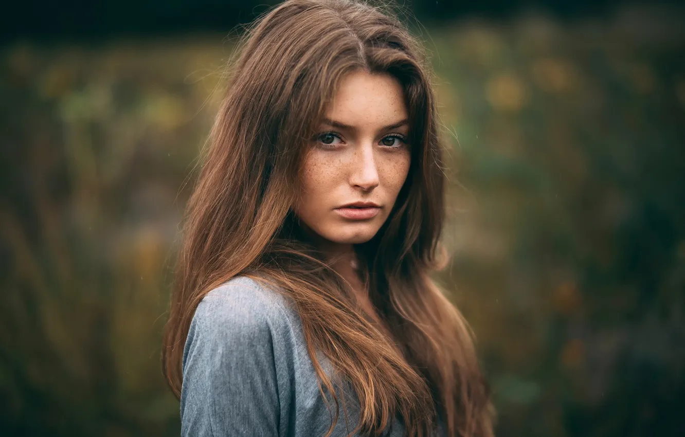 Photo wallpaper freckles, the beauty, Alexandra, Martin Kuhn