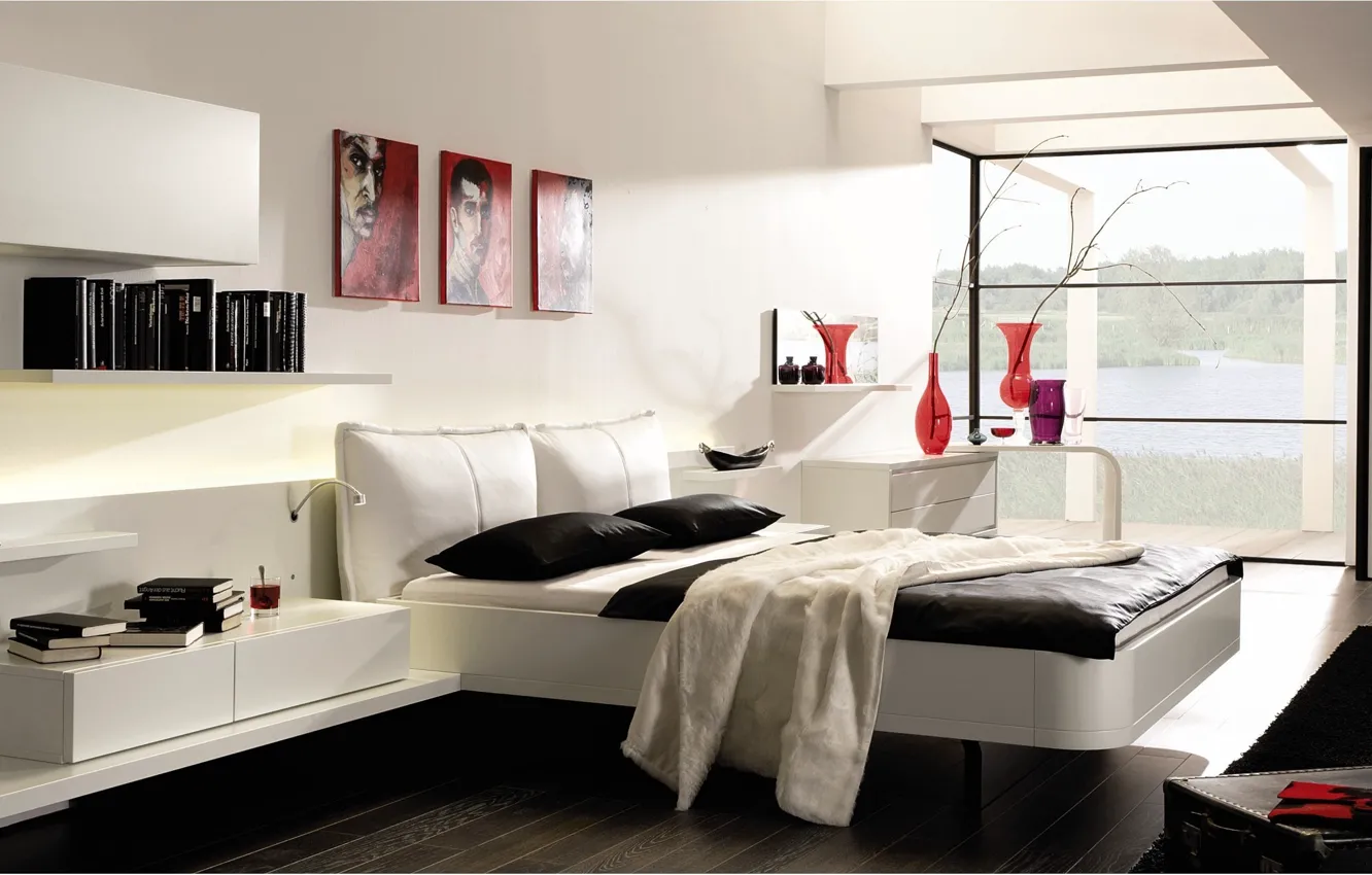 Photo wallpaper design, style, room, Villa, home, interior, bedroom
