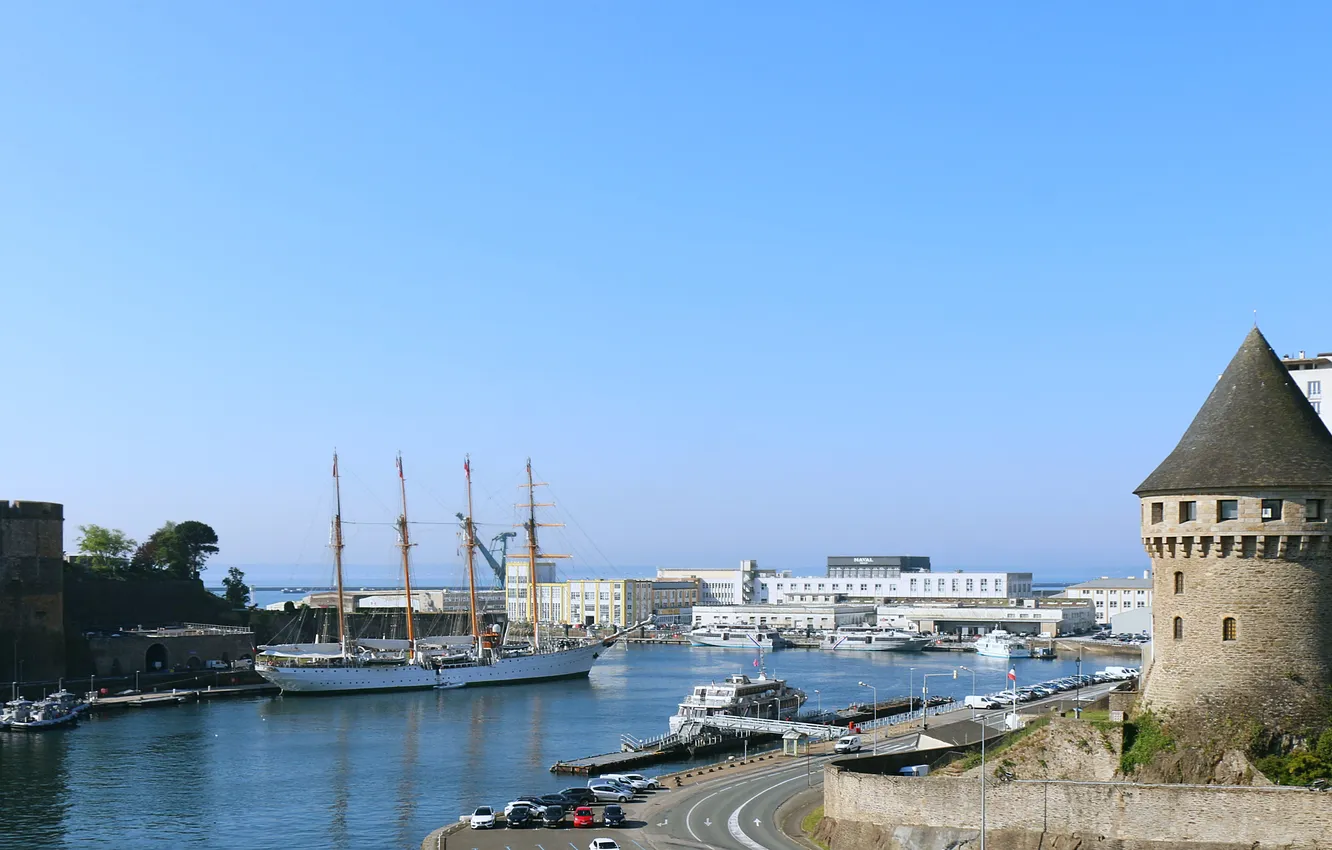 Photo wallpaper ship, port, Klaipeda, Barquentina Esmeralda