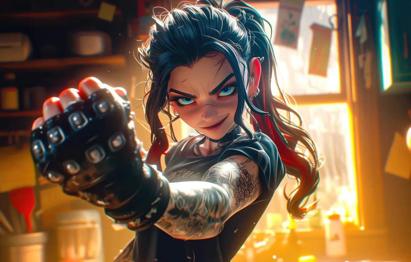 Photo wallpaper girl, games, Niji