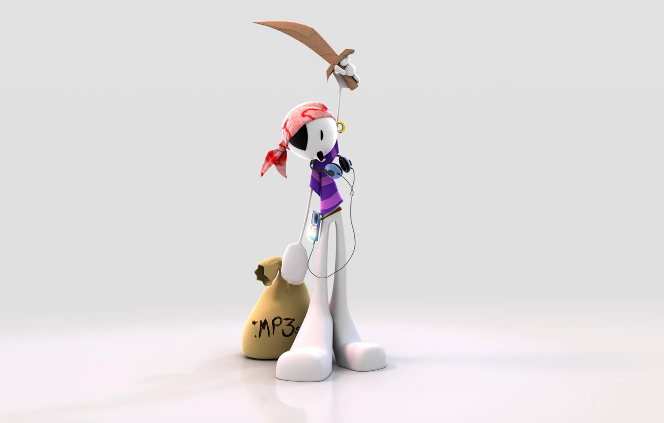 Photo wallpaper background, sword, pirate, bag, mp3