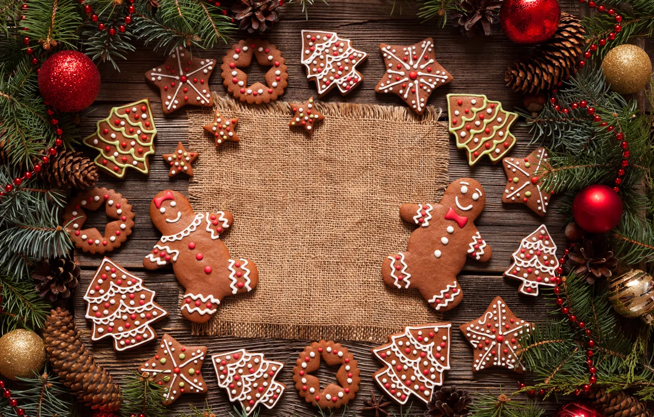Photo wallpaper food, New Year, cookies, Christmas, christmas, Christmas, food, cakes