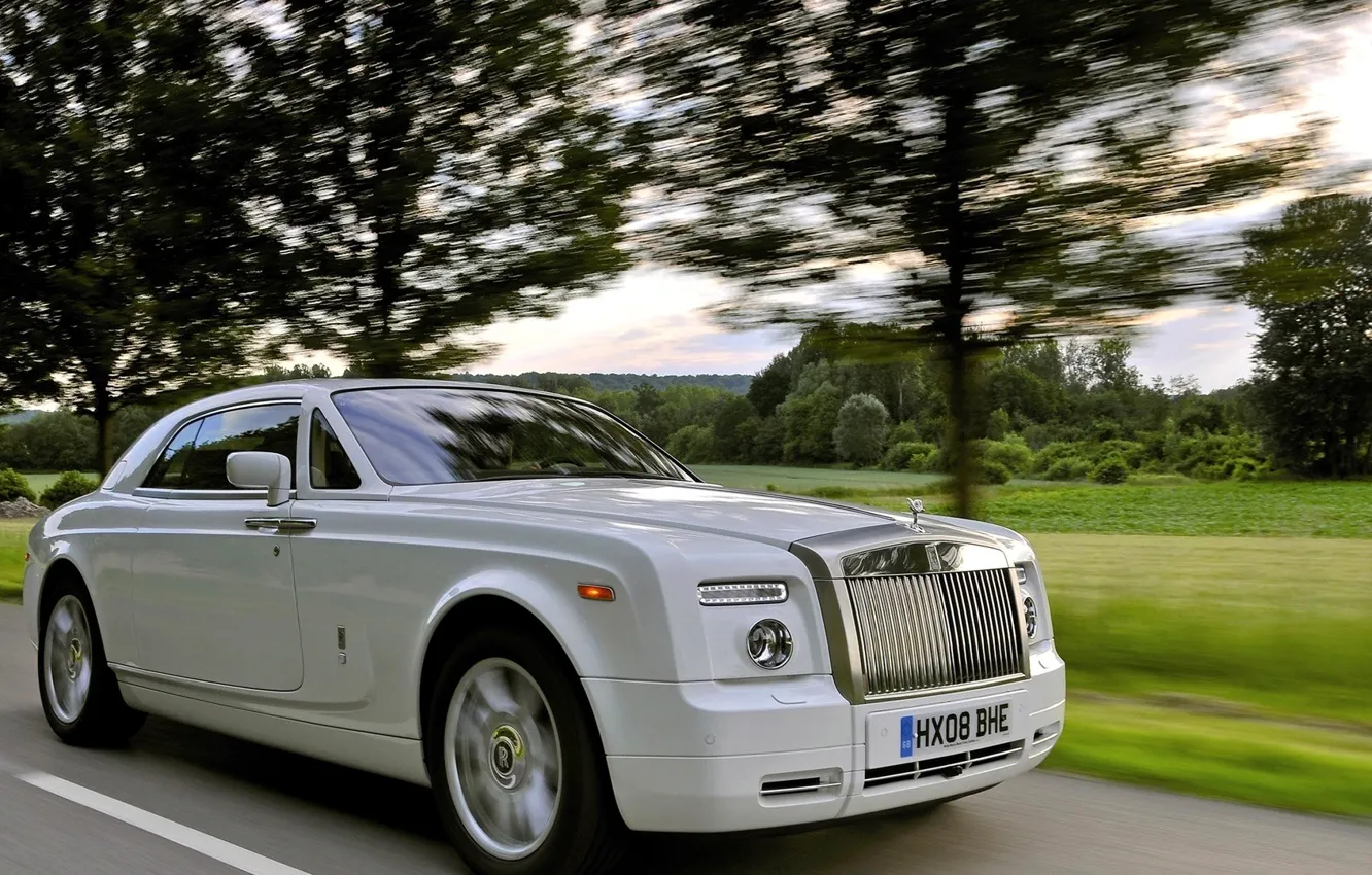 Photo wallpaper lights, Rolls-Royce, grille, emblem, limousine, rolls Royce, soup