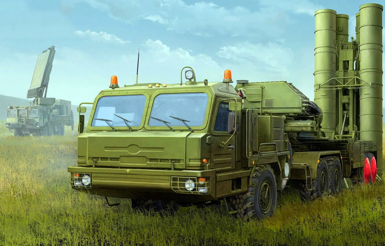 Photo wallpaper Triumph, S-400, SAM, large and medium-range, Russian anti-aircraft missile system, anti-aircraft missile system