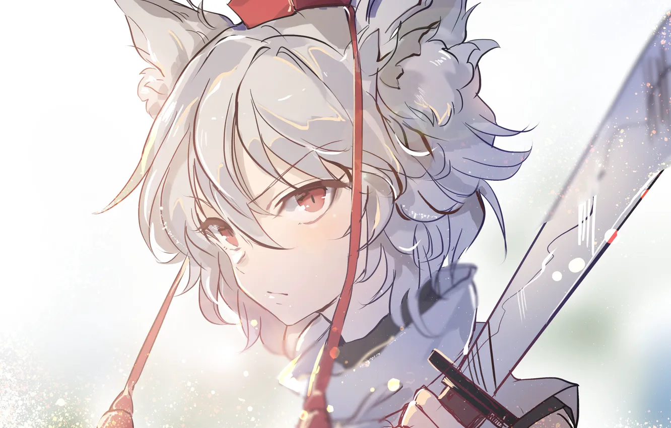 Photo wallpaper look, girl, ears, touhou, Touhou, Touhou