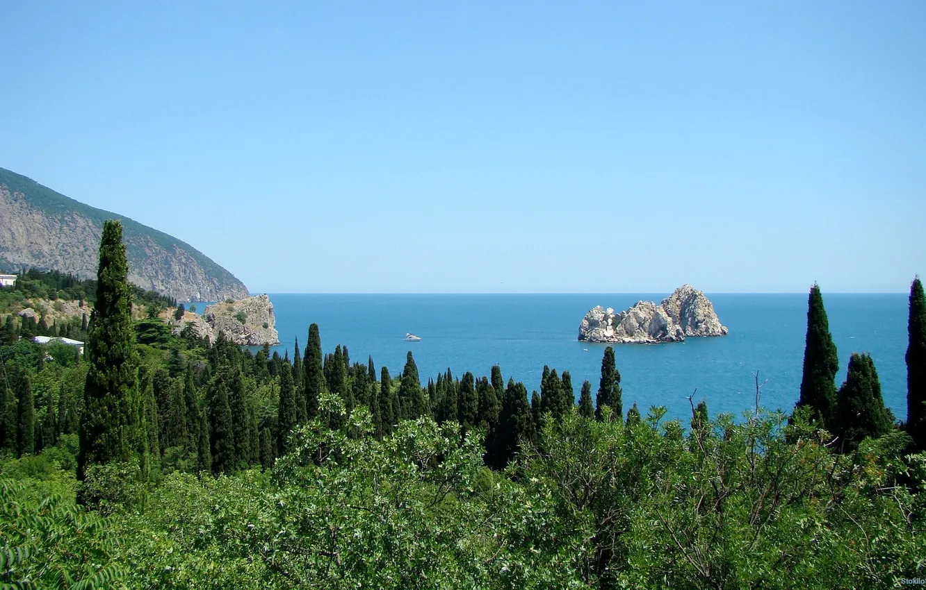 Photo wallpaper sea, nature, rocks, Gurzuf, Adalary