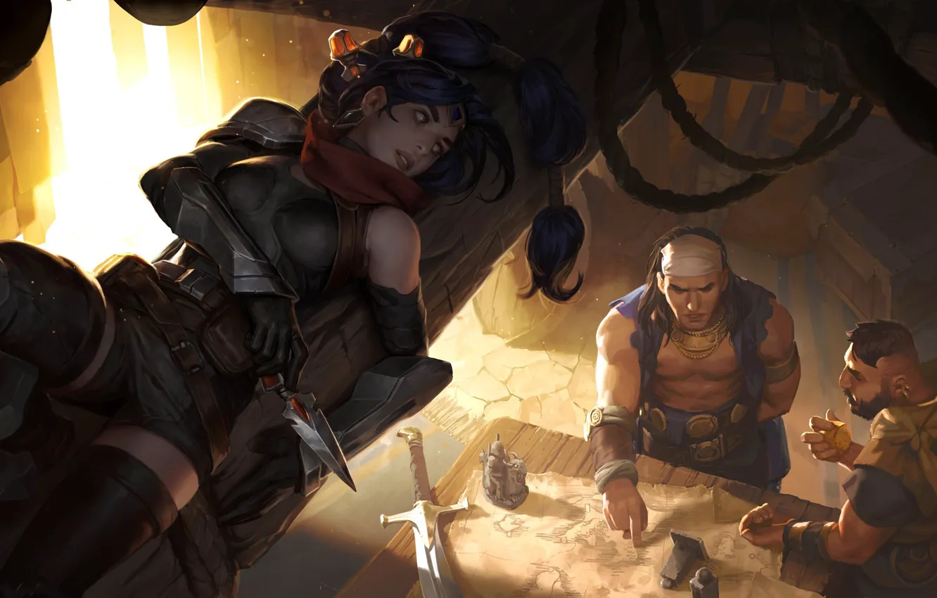 Photo wallpaper girl, male, Legends of Runeterra