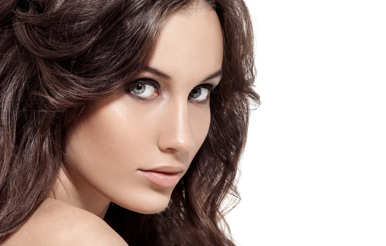 Photo wallpaper blue eyes, beautiful, model, look