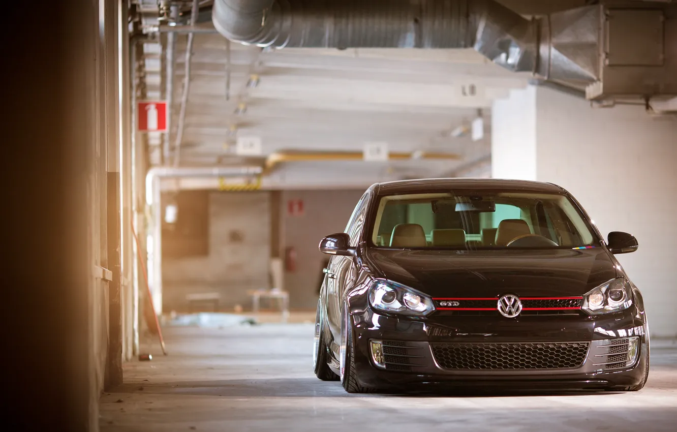 Photo wallpaper black, tuning, volkswagen, black, Volkswagen, MK6, jetta, Jetta