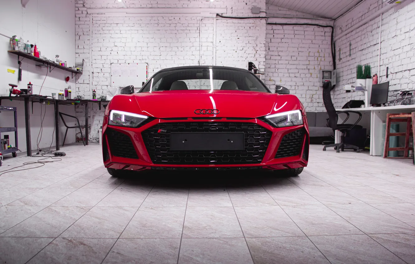 Photo wallpaper Audi, Audi, Audi R8, Audi R8, Audi R8 V10, Audi R8 V10 Spyder Chrome