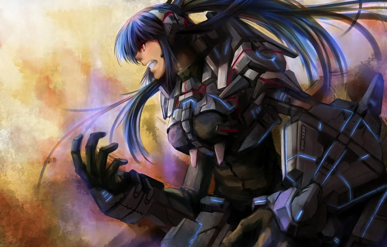 Photo wallpaper girl, paint, anger, costume, gesture, art, Shou Mai