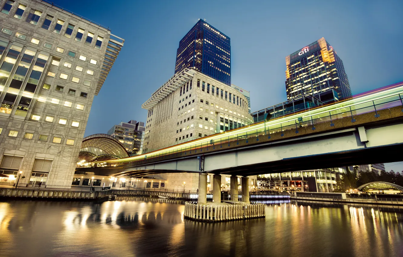 Photo wallpaper England, London, London, England, Canary Wharf