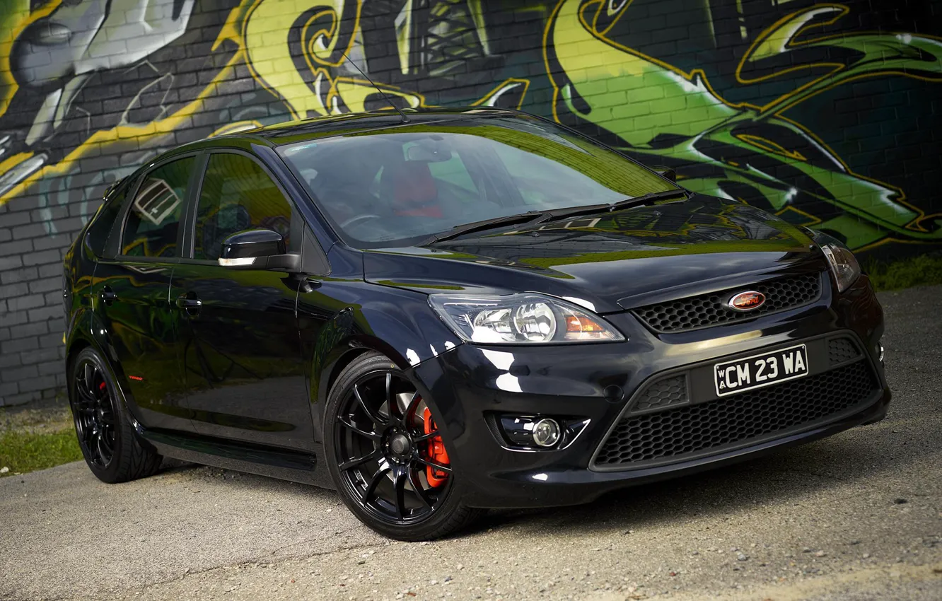 Photo wallpaper Ford, Focus, black, graffity