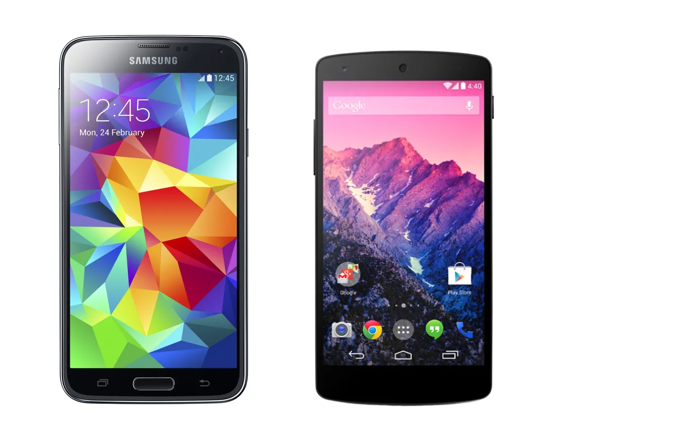 Photo wallpaper Google, logo, Nexus, Samsung, smartphone, technology, cell phone, Galaxy S5