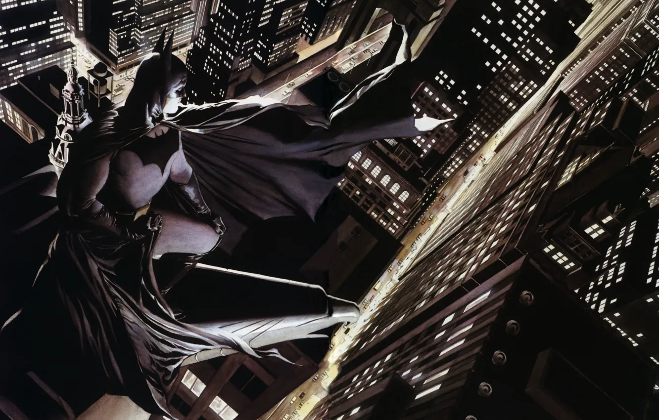 Photo wallpaper Batman, Batman, Gotham, Gotham, Alex Ross