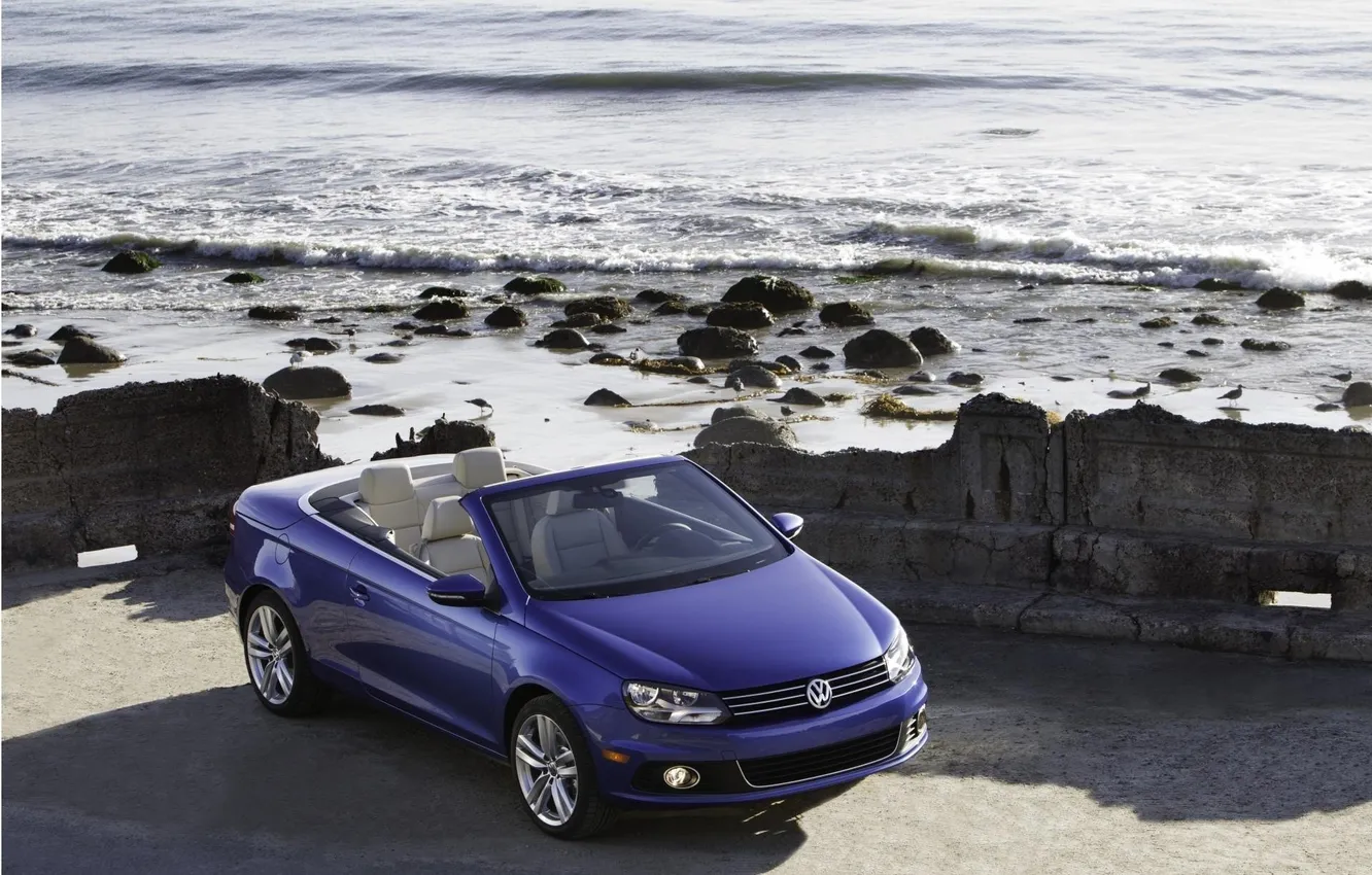 Photo wallpaper car, machine, auto, avto, volkswagen eos