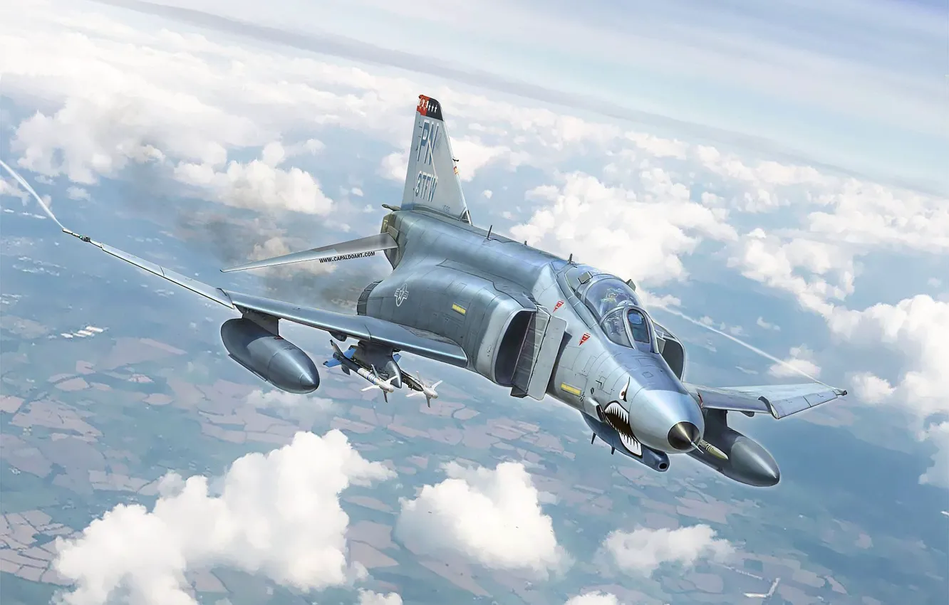 Photo wallpaper USA, fighter-bomber, fighter-interceptor, F-4 Phantom II, McDonnell Douglas, F-4E, US Airforce, Gianluca Capaldo