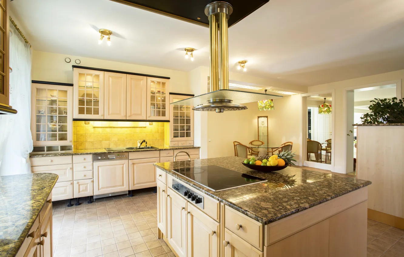 Photo wallpaper design, furniture, kitchen, fruit, design, interior, kitchen