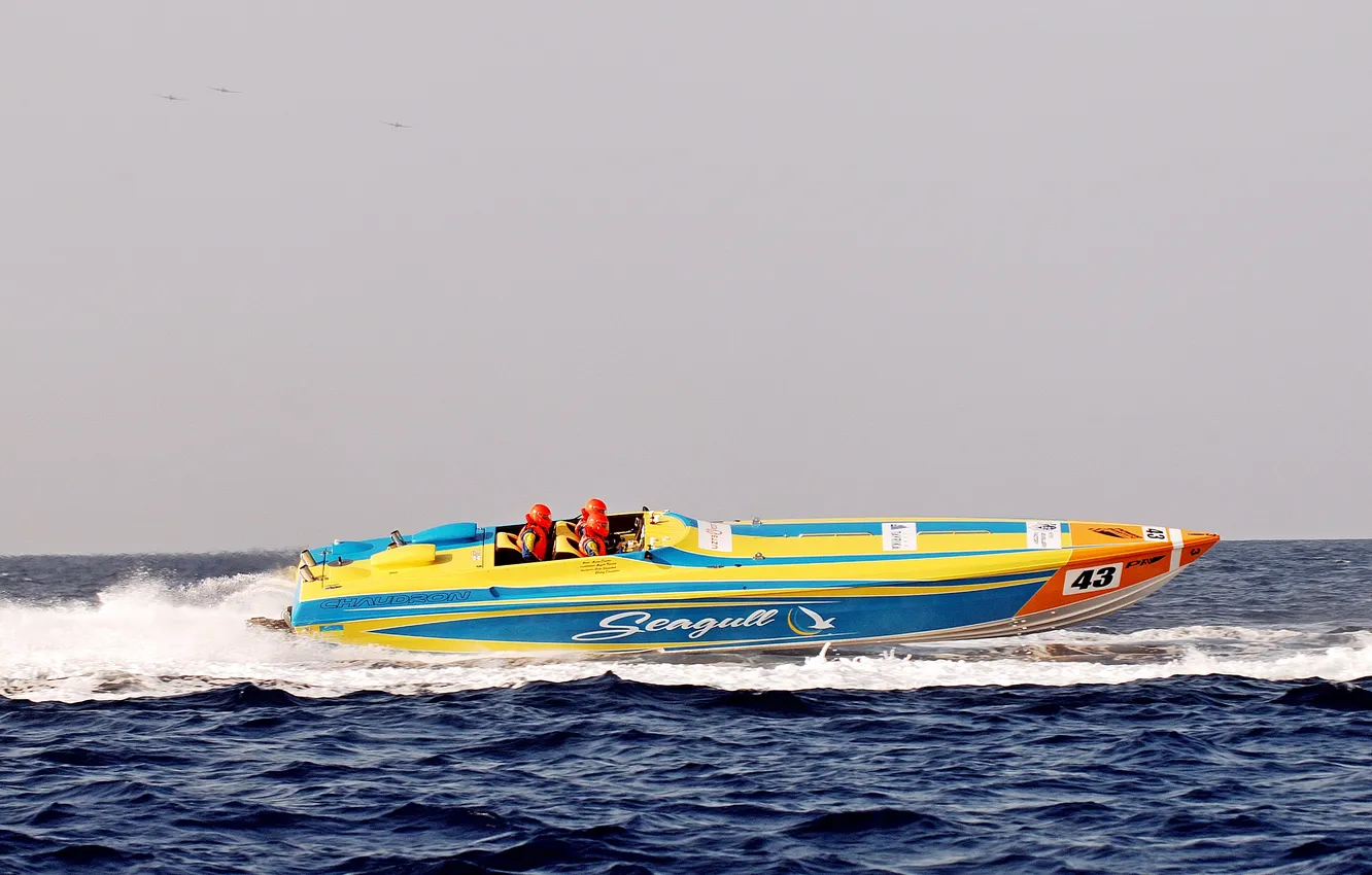 Photo wallpaper race, boat, speed