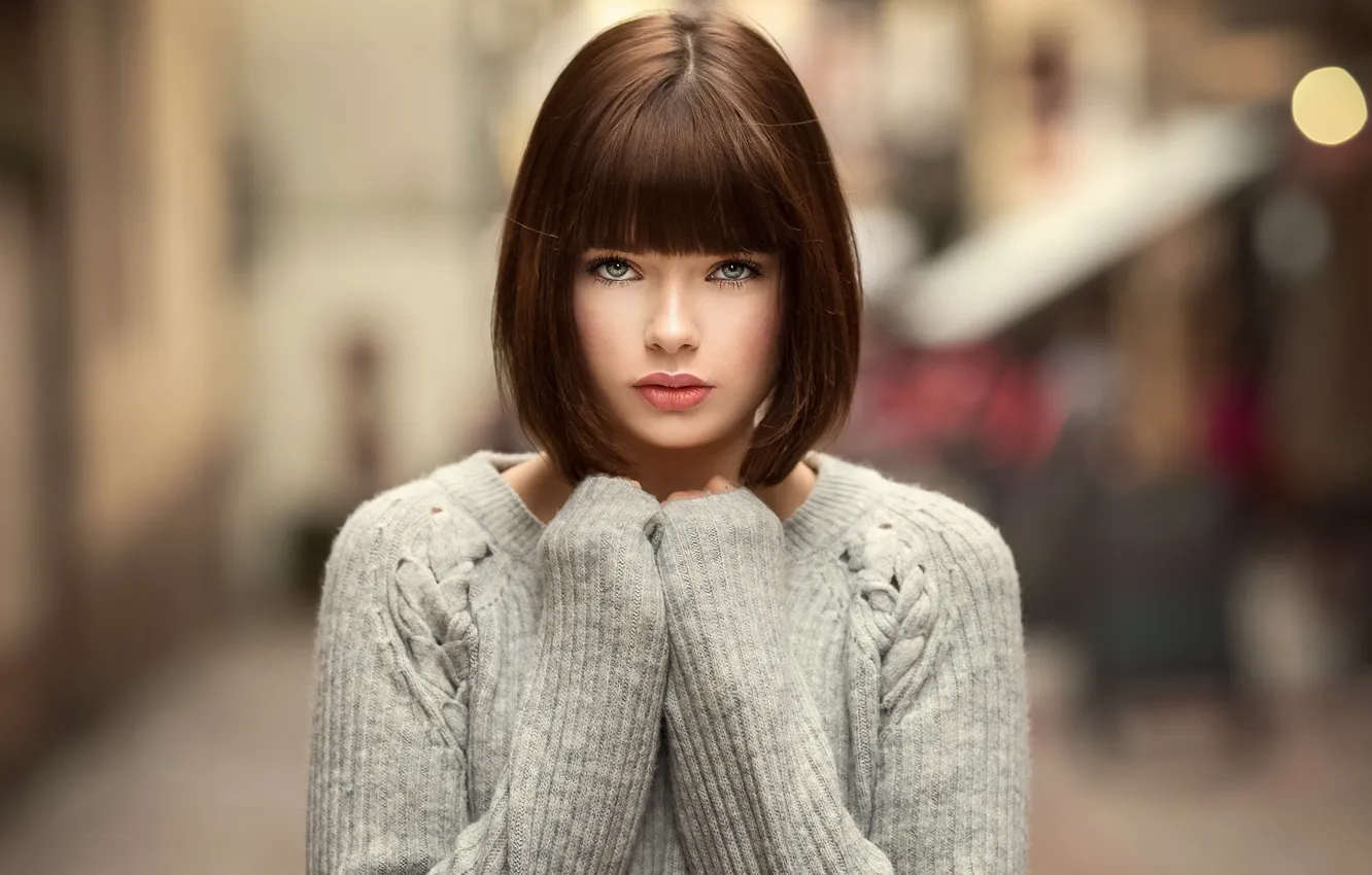 Photo wallpaper girl, Marie, bokeh, Lods Franck