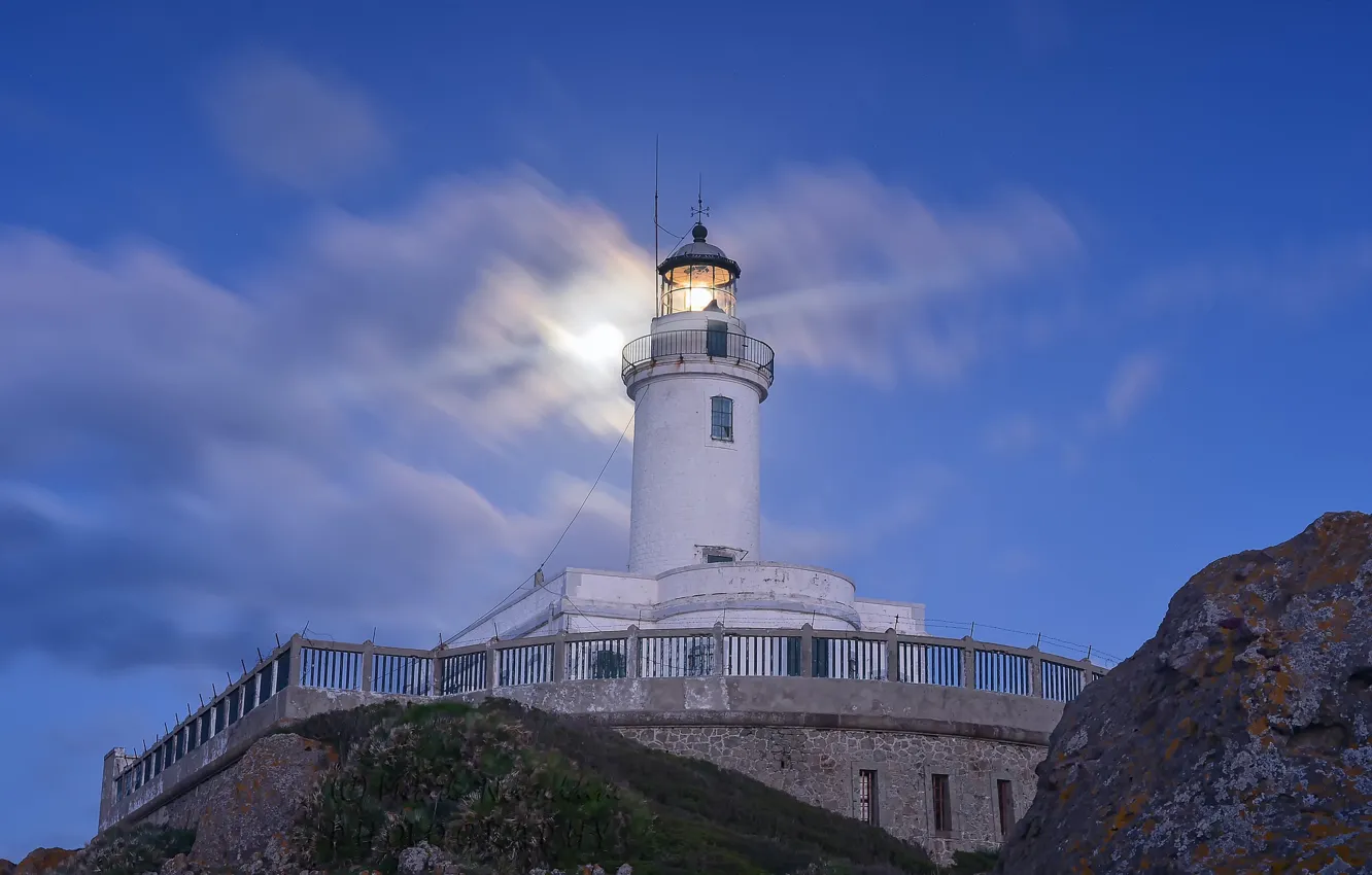 Photo wallpaper the sky, lighthouse, the evening