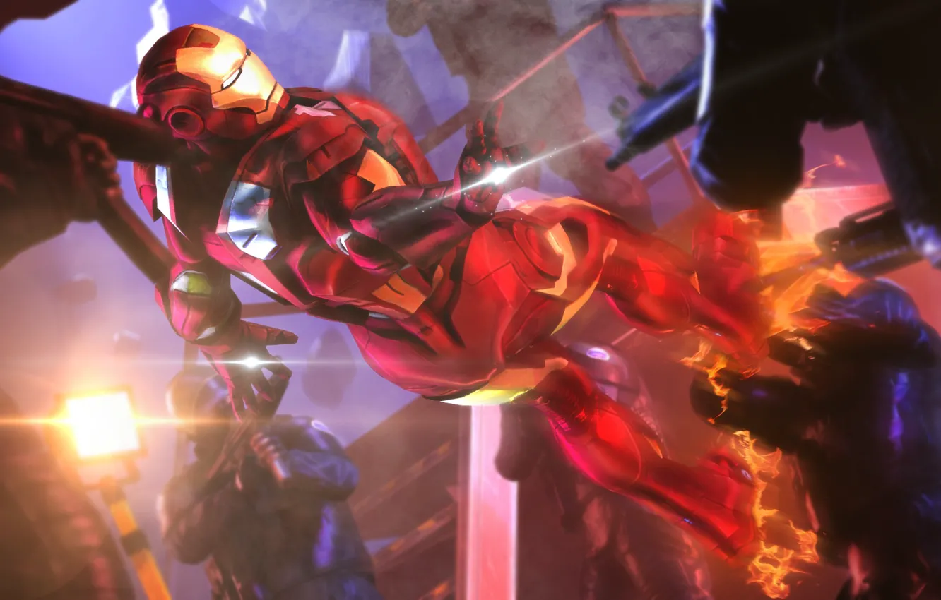 Photo wallpaper Iron Man, fan art, Marvel Comics, Tony Stark