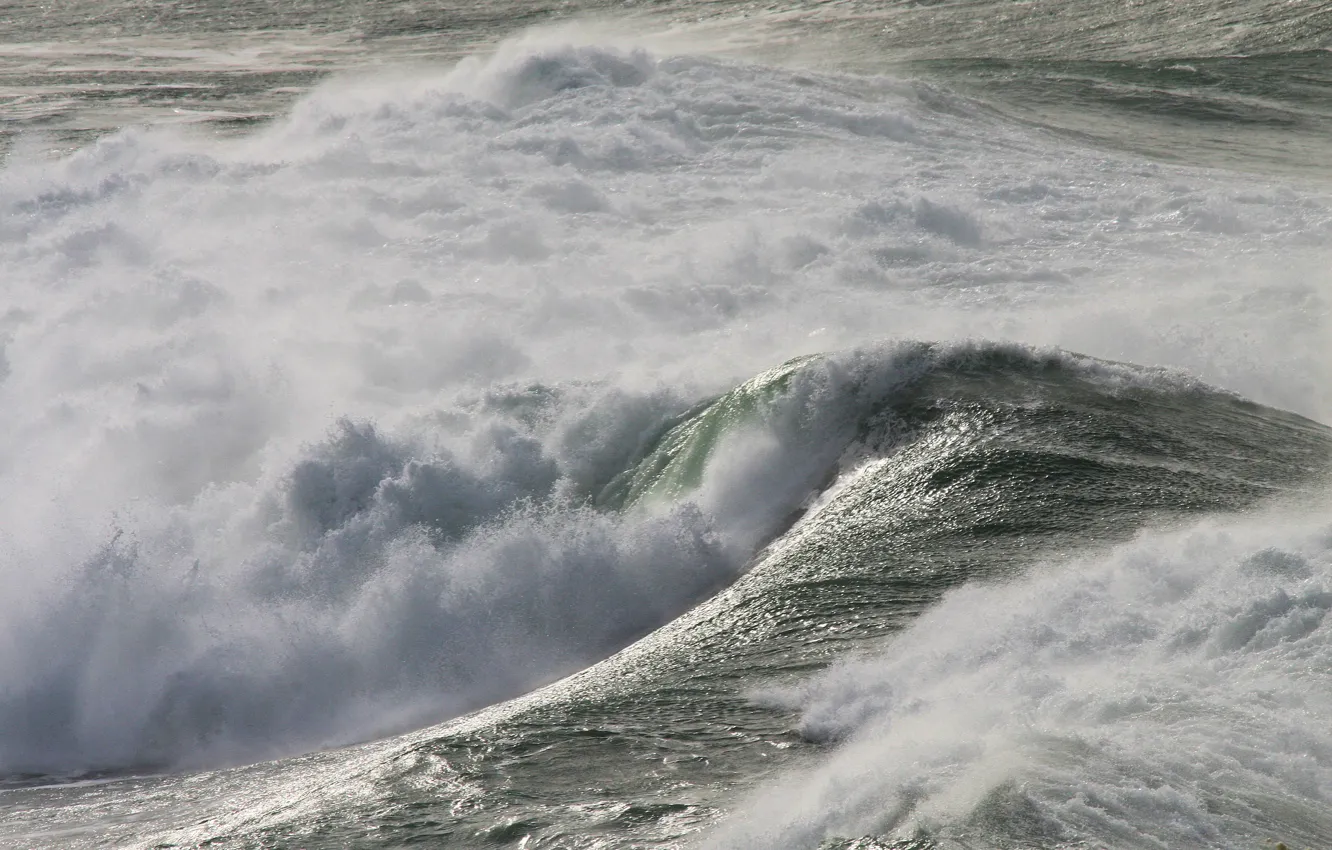 Photo wallpaper waves, ocean, water, surf, England, Cornwall, Crantock