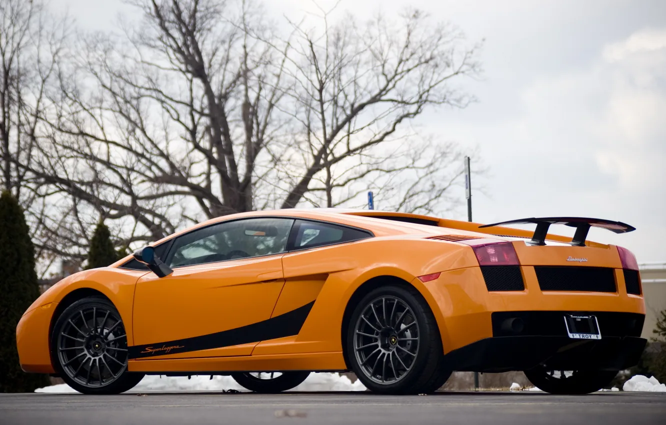 Photo wallpaper orange, Lamborghini, supercar, Superleggera, Gallardo, orange, Lamborghini, Gallardo
