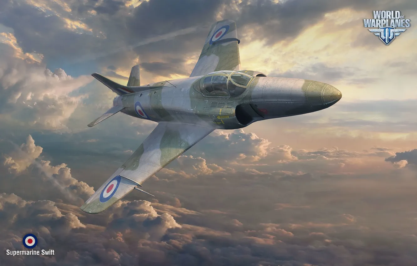 Photo wallpaper Wargaming Net, World of Warplanes, WoWp, World of aircraft, Supermarine Swift