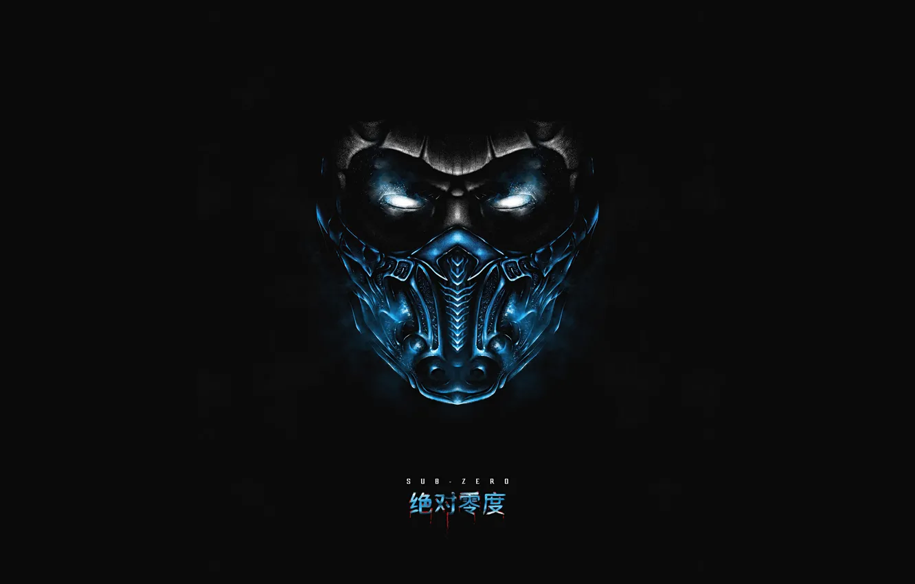 Photo wallpaper minimal, dark, Mortal Kombat, Mortal Kombat, sub zero, sub zero