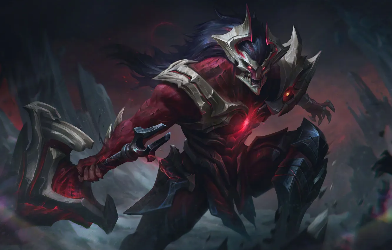 Photo wallpaper movement, twilight, armor, game, characters, League of Legends, Tryndamere, lol