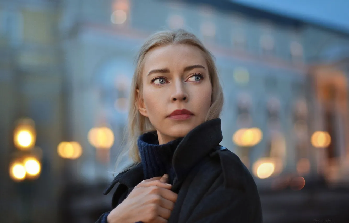 Photo wallpaper girl, Anastasia, woman, winter, model, face, natural, Headshot