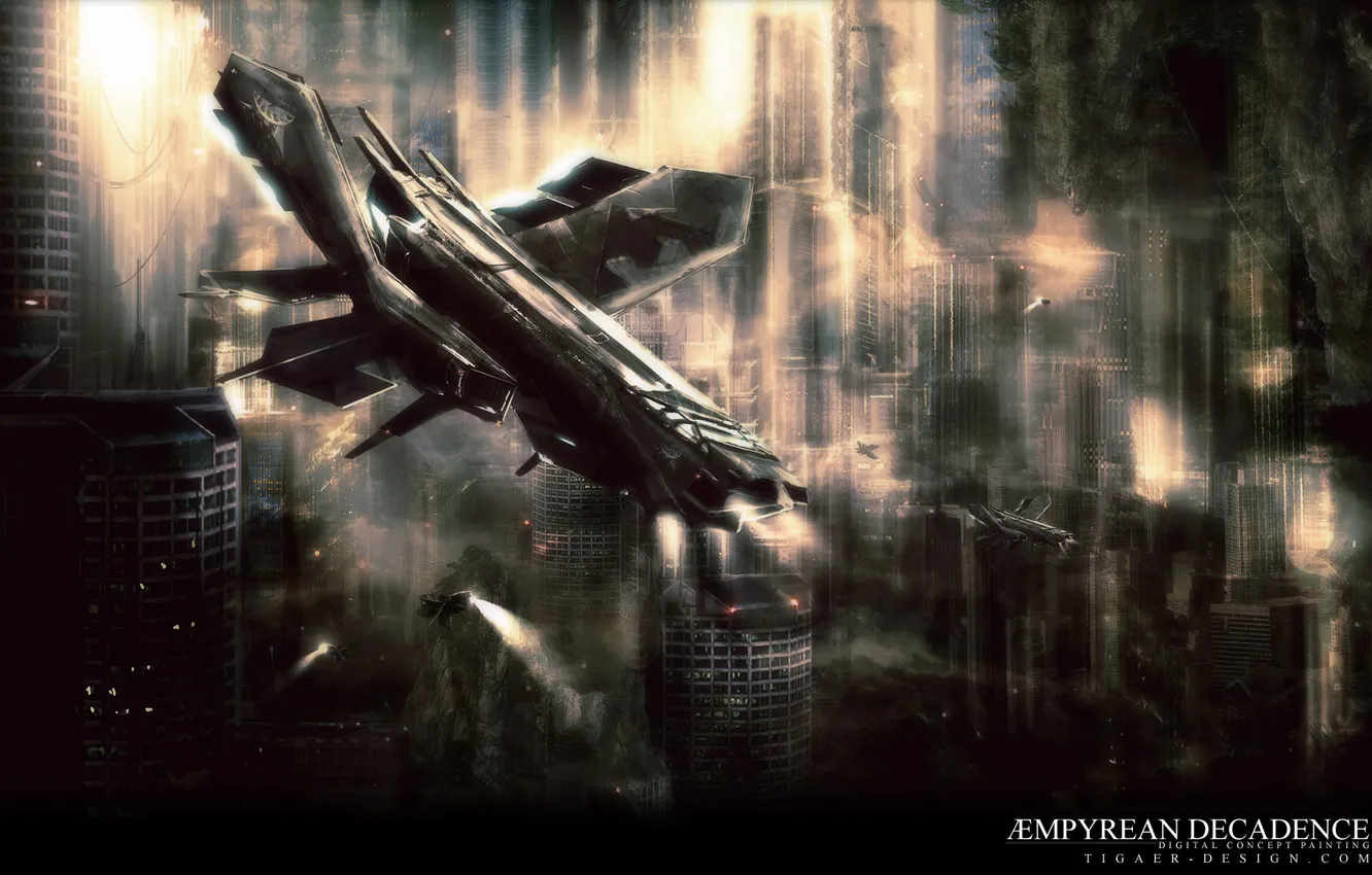 Photo wallpaper the city, ship, patrol, aempyrean