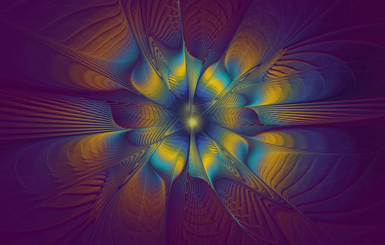 Photo wallpaper line, flowers, strip, pattern