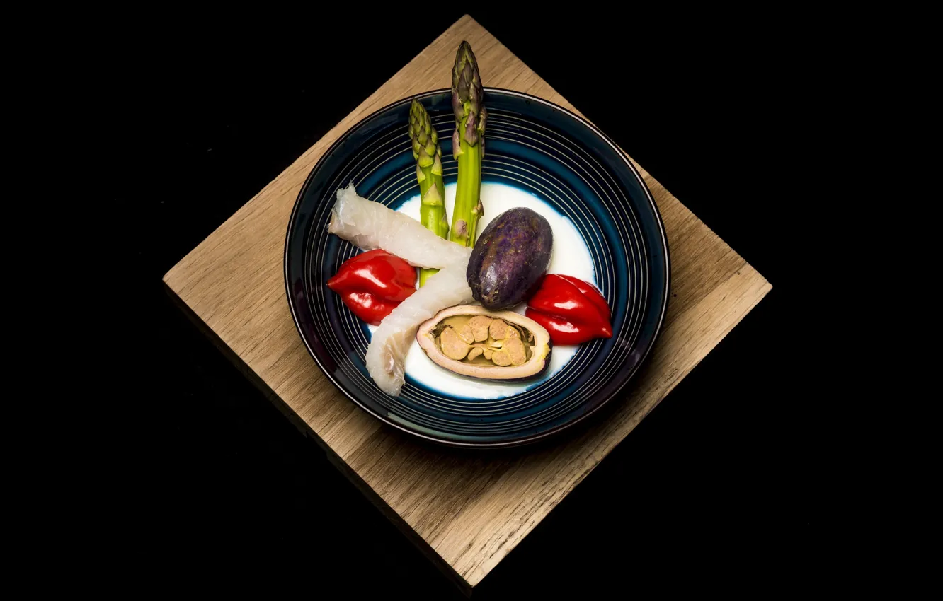 Photo wallpaper background, food, plate