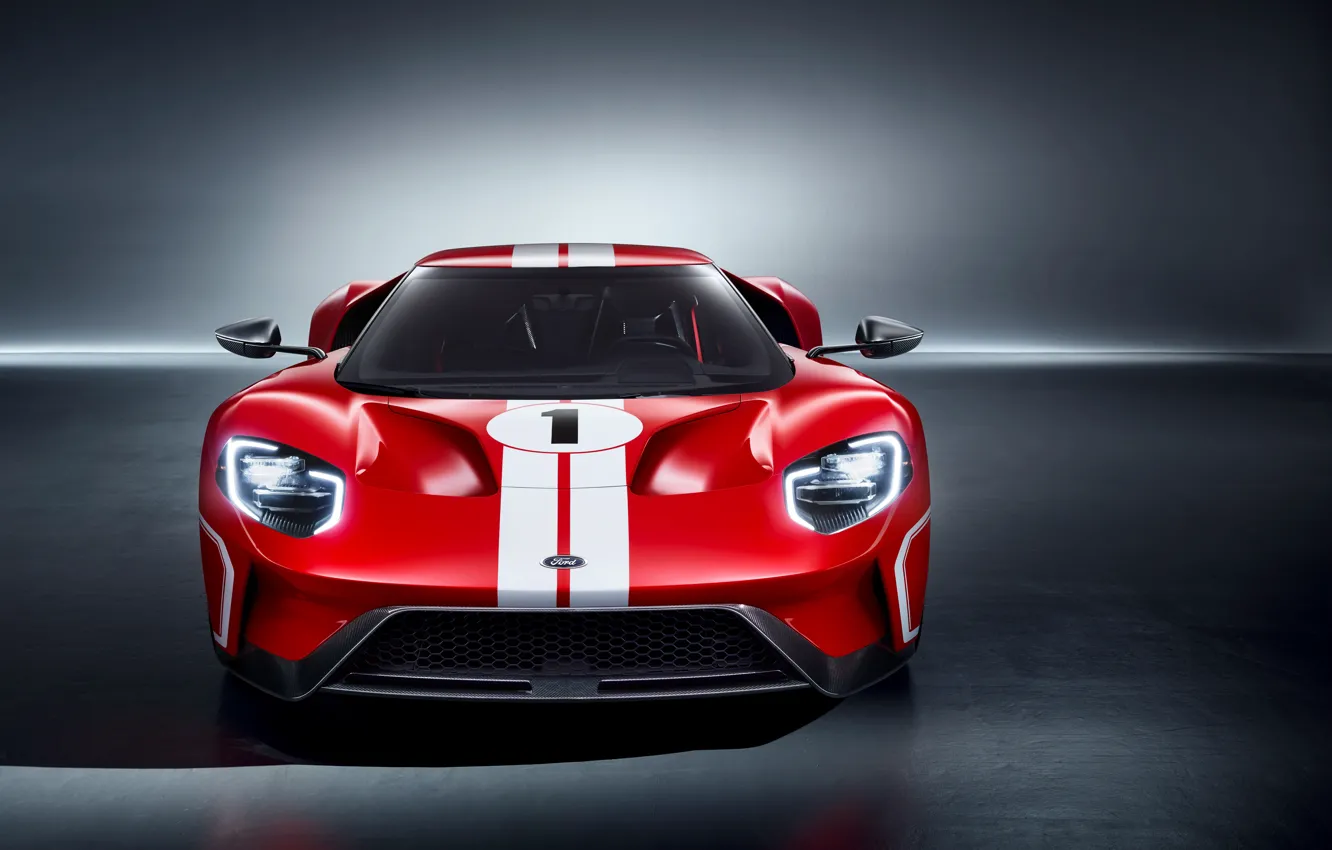 Photo wallpaper supercar, Ford GT, front view, 2018, 67 Heritage Edition