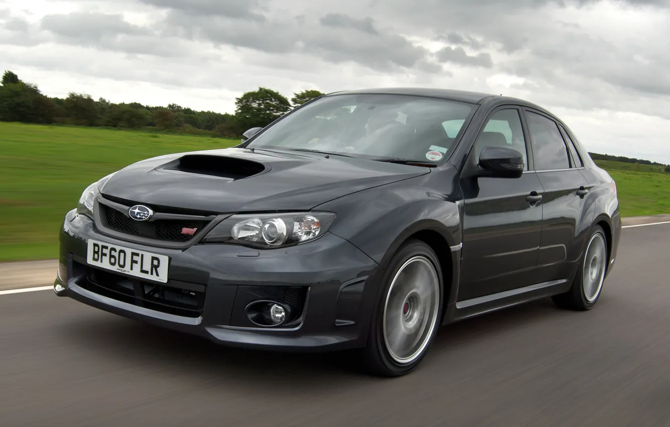 Photo wallpaper Road, Subaru, Impreza, Japan, Machine, Speed, Wallpaper, Sedan