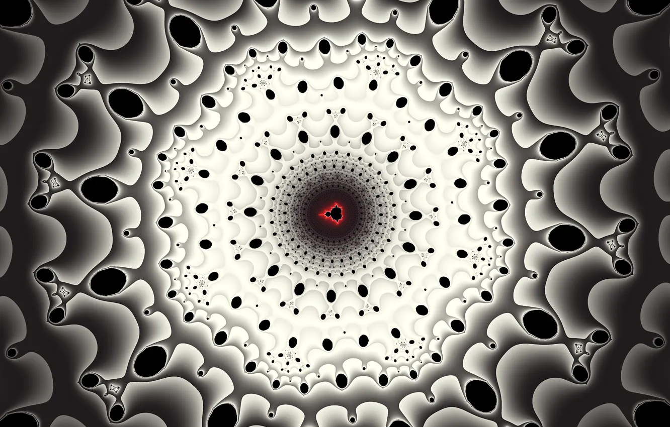 Photo wallpaper round, round, fractal, the tunnel