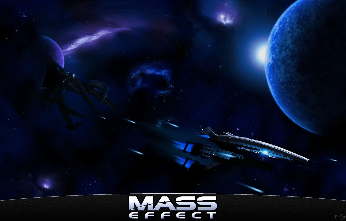 Photo wallpaper Normandy, Mass Effect, Reaper