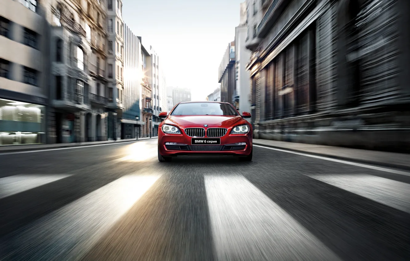 Photo wallpaper red, BMW, speed, BMW, Boomer, BMW M6