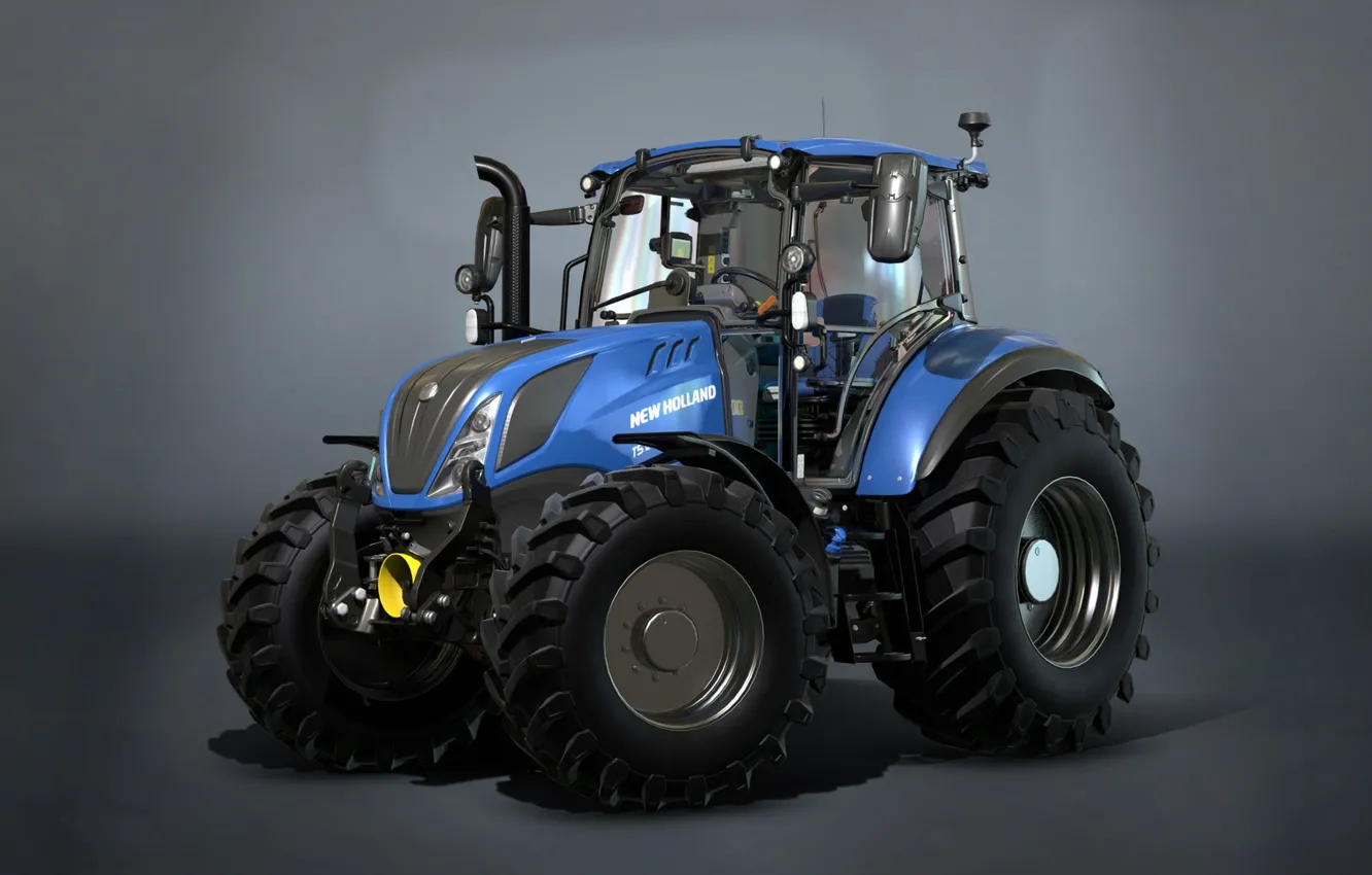 Photo wallpaper tractor, Farming Simulator 17, New Holland T5
