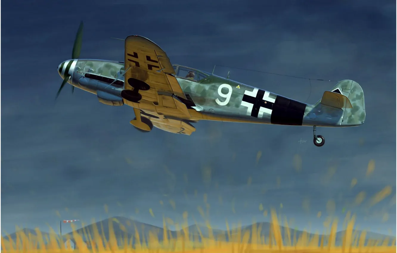 Photo wallpaper the plane, Messerschmitt, Bf.109, Energo5