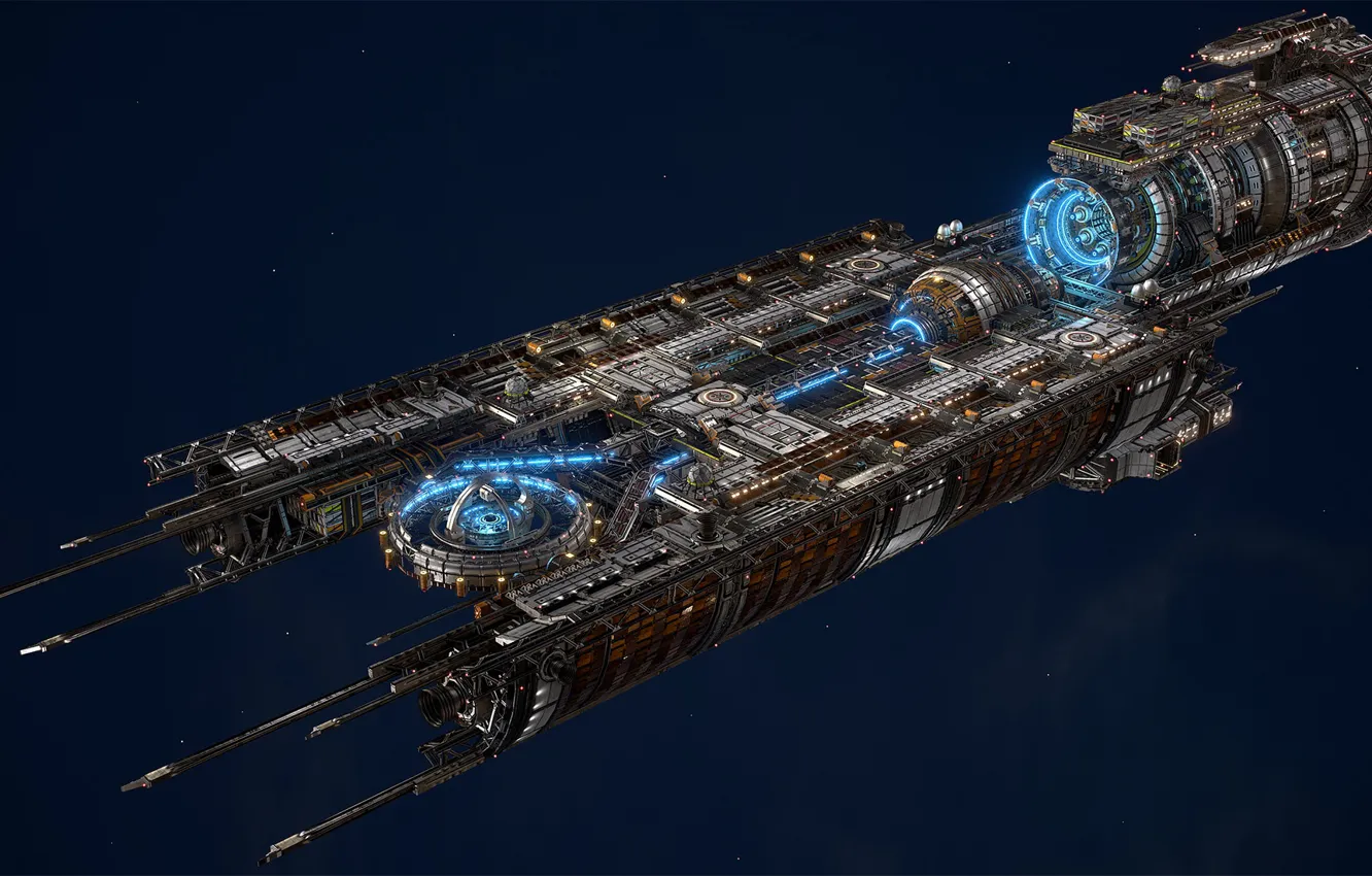 Photo wallpaper transport, ship, Board, Fractured Space, USR Disruptor