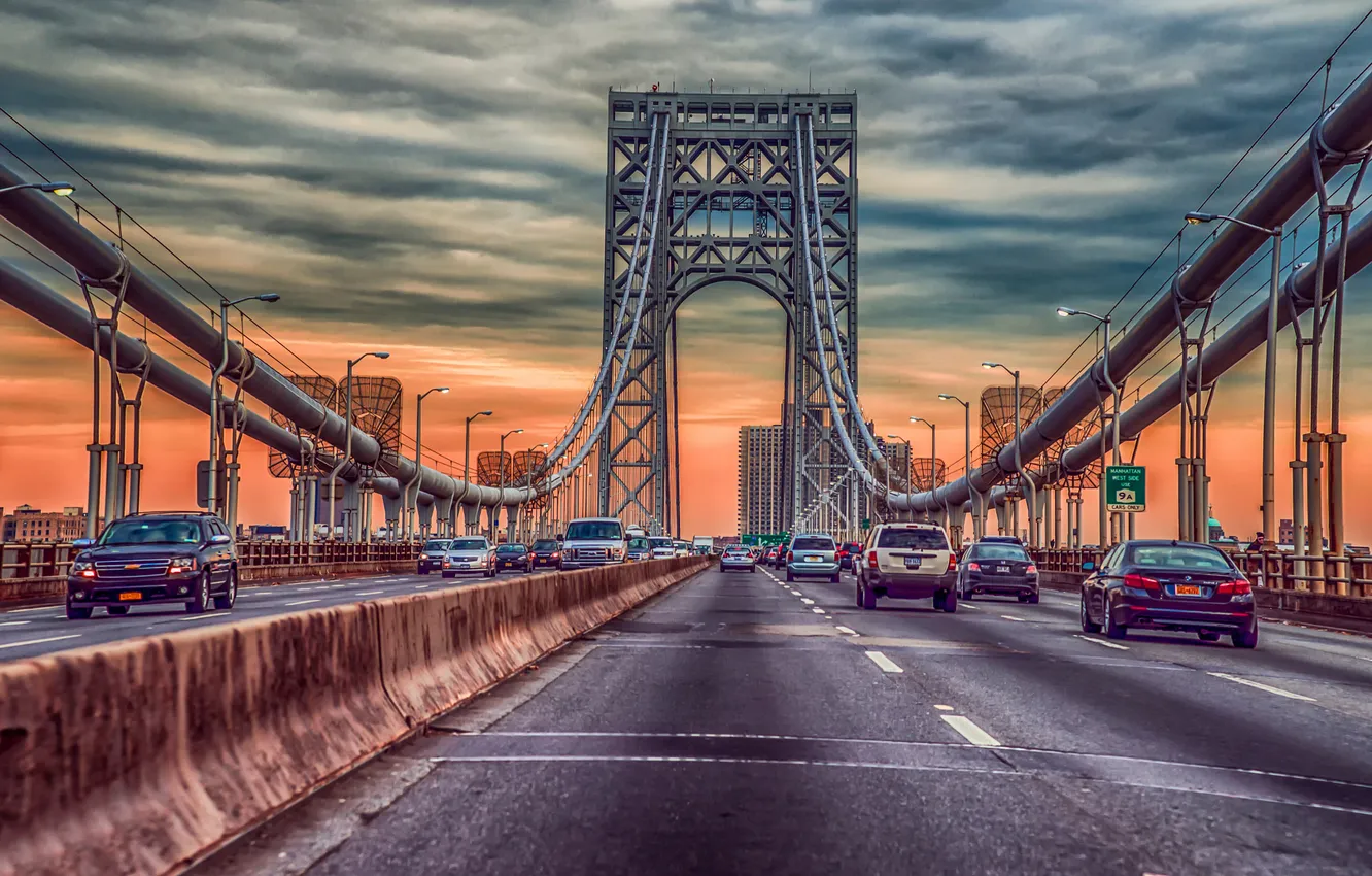 Photo wallpaper machine, bridge, George Washington Bridge