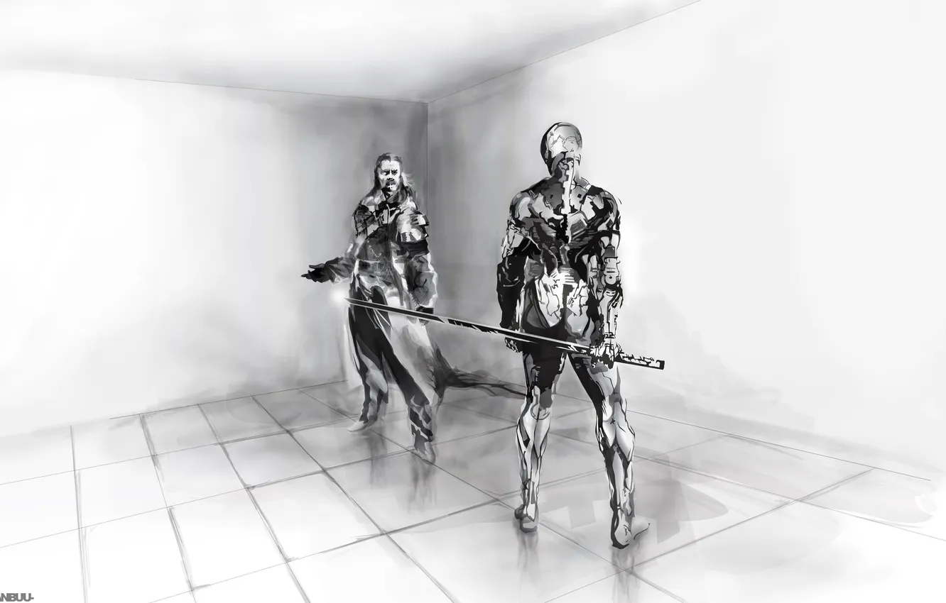 Photo wallpaper figure, art, Metal Gear, artwork, Ocelot