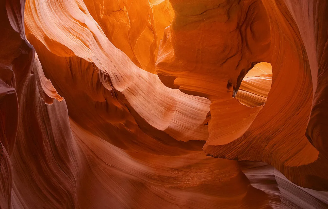 Photo wallpaper red, maze, cave