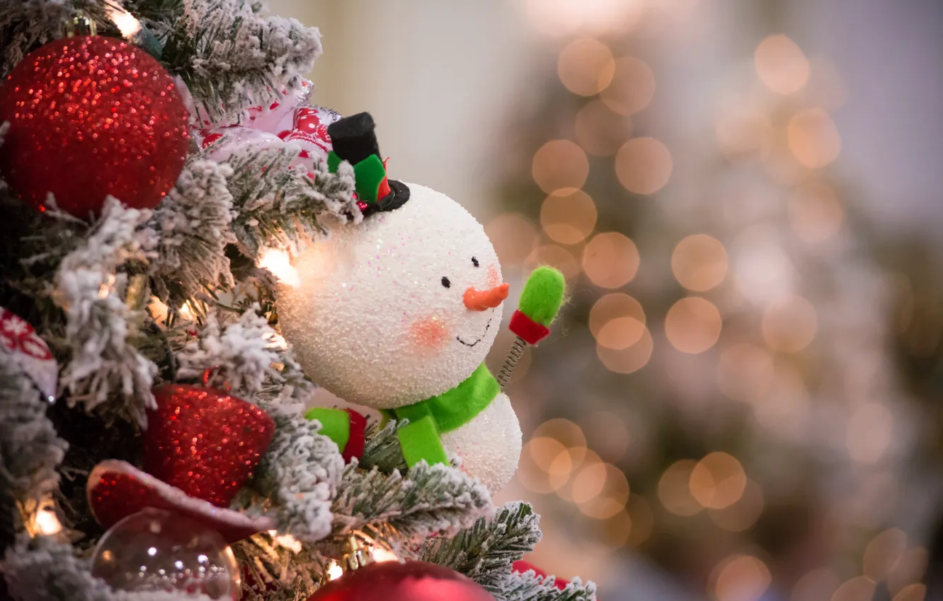 Photo wallpaper toy, new year, Christmas, snowman, christmas, merry christmas