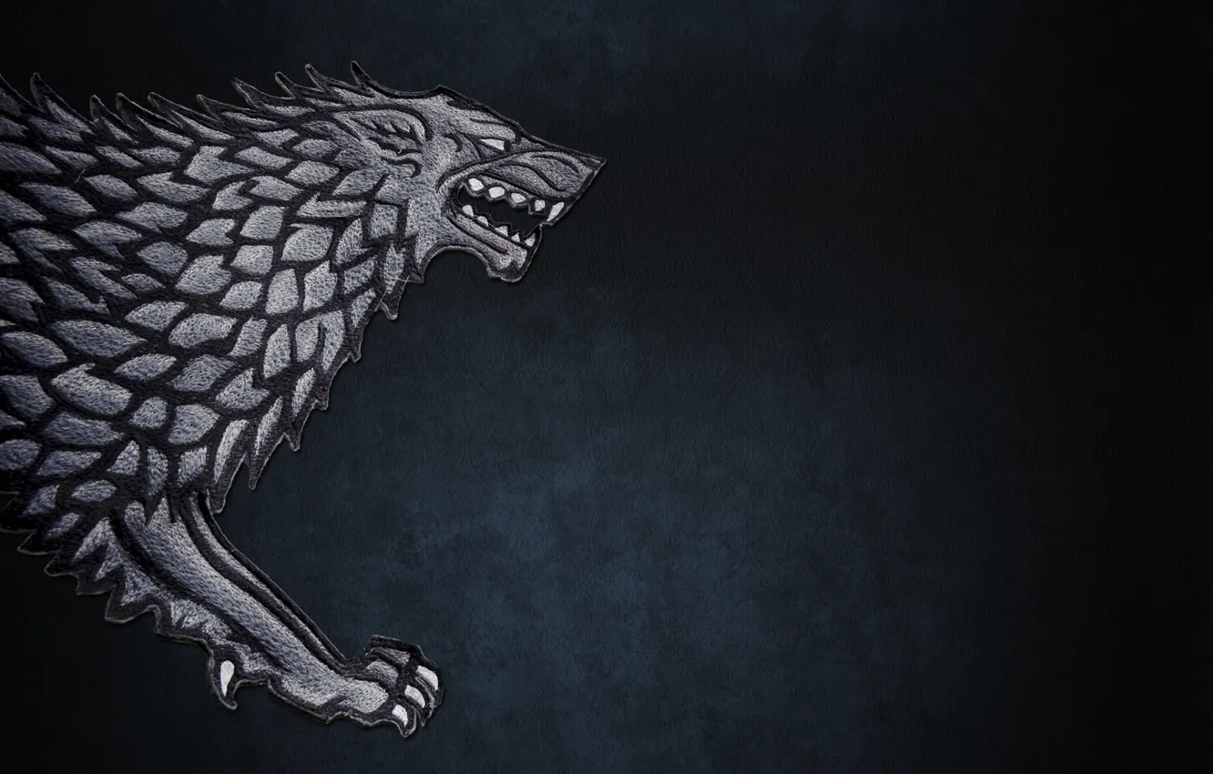 Photo wallpaper the direwolf, Game of Thrones, game of Thrones, Iron wolf