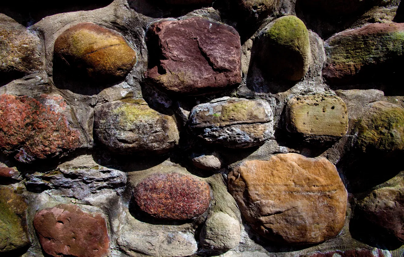 Photo wallpaper wall, stone, color, masonry